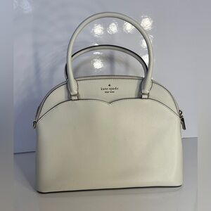 Kate Spade White Dome Satchel Crossbody – Removable Strap